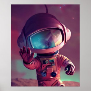 Tiny Pink Alien Poster