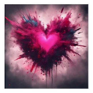 Tiny Pink Heart Acrylic Print