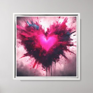 Tiny Pink Heart Canvas Print