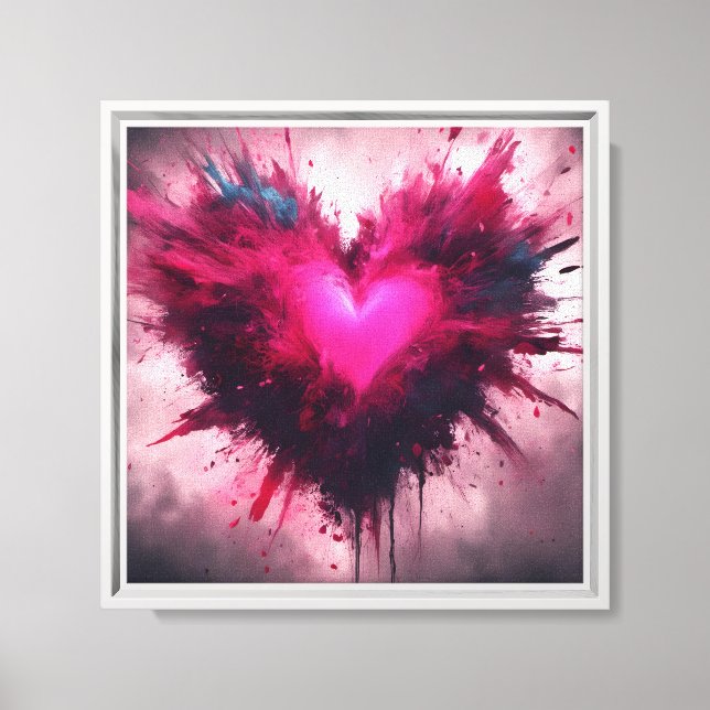 Tiny Pink Heart Canvas Print (Front)