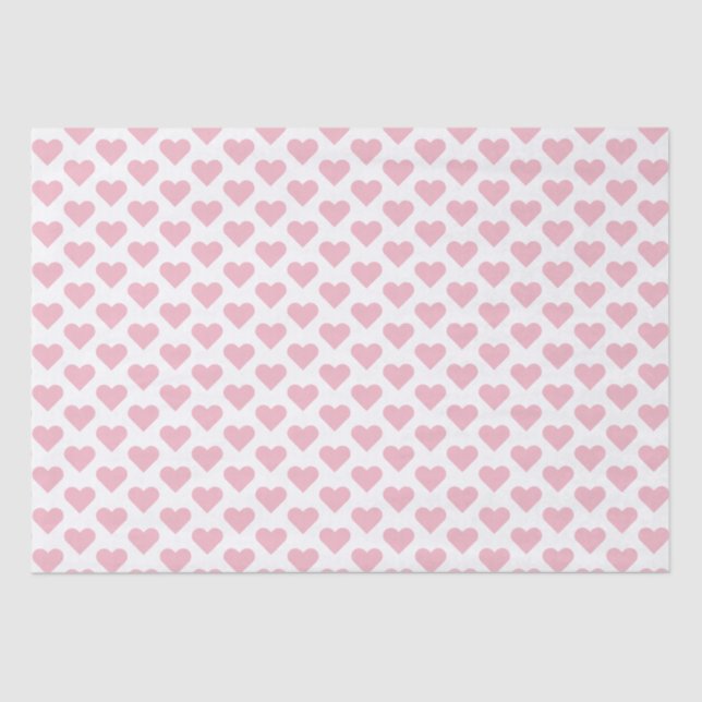 Tiny Pink Hearts Pattern Tissue Paper (Front)