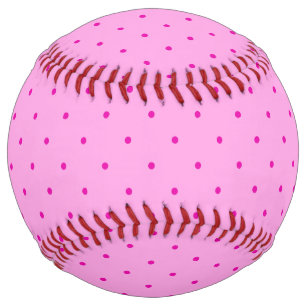 Tiny Pink Polka Dots Pattern on Lighter Pink Softball