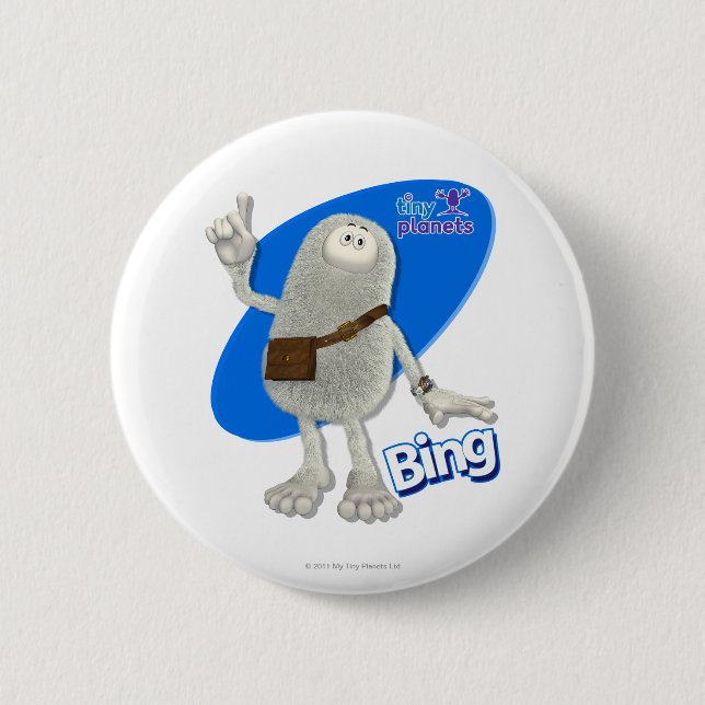 Tiny Planets Bing - A-ha! Pinback Button (Front)