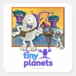 Tiny Planets Jammin' Session Square Sticker