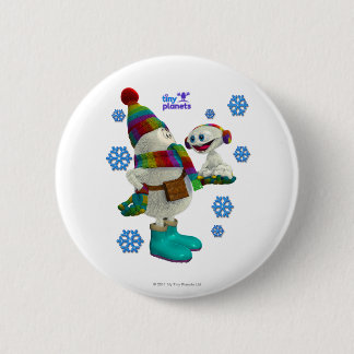 Tiny Planets Snow Problem Pinback Button