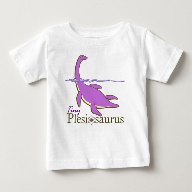 Tiny Plesiosaurus, Purple Baby T-Shirt (Front)