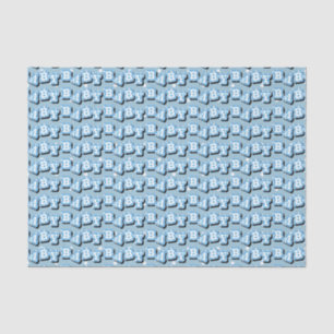 Tiny Polka Dots on Blue Background for Baby Tissue Paper