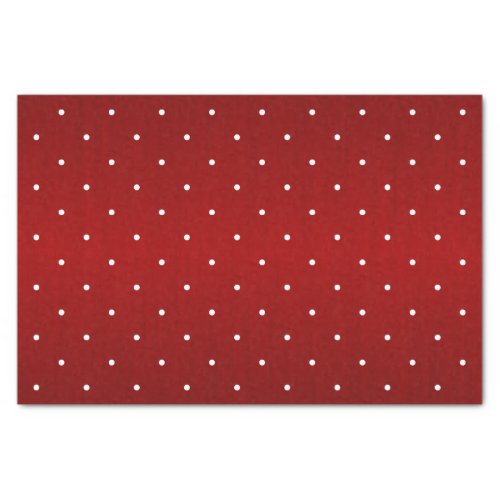 Tiny Polka Dots on Shiny Dark Red Tissue Paper