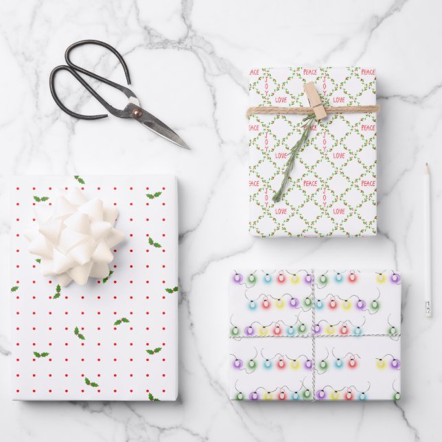 Tiny Prints Christmas  Wrapping Paper Sheets (Front)