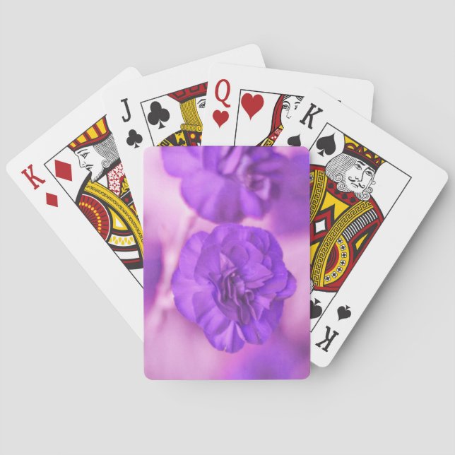 Tiny Purple Flower Poker Cards (Back)