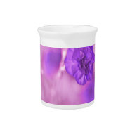 Tiny Purple Flowers Drink Pitcher