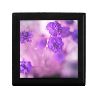 Tiny Purple Flowers Trinket Box