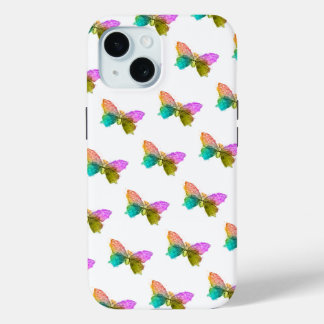 Tiny Rainbow Butterflies iPhone 15 Case