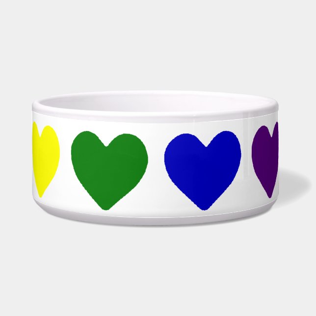 Tiny Rainbow Hearts Bowl (Front)