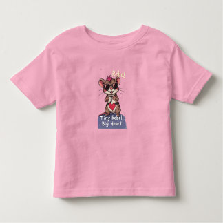 Tiny Rebel Big Heart – Cute Punk Mouse Toddler T-shirt