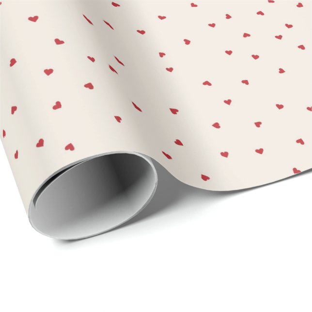 Tiny Red Hearts for your Valentine Wrapping Paper (Roll Corner)