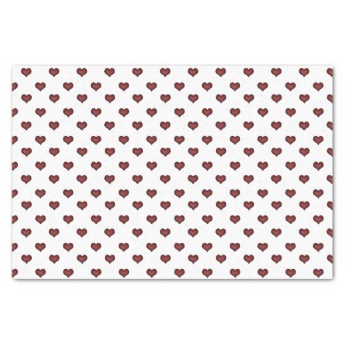 Tiny Red Hearts Pattern Tissue Paper