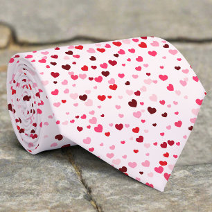 Tiny Red Hearts Valentine's Day Pattern Neck Tie