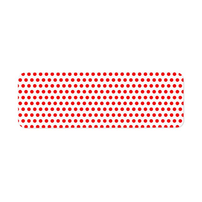 Tiny Red Polka Dots Label (Front)