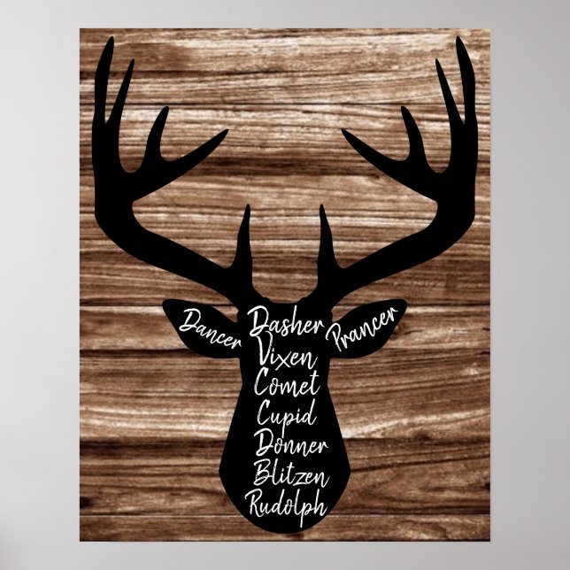 Tiny Reindeer Christmas Poster (Front)