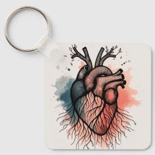 Tiny Roots: Heart & Tree  Keychain