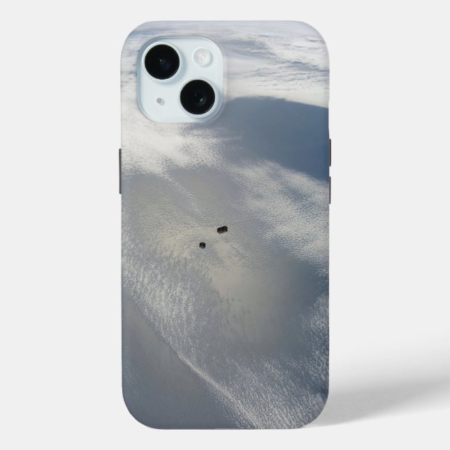 Tiny Satellites Orbit Above A Part Of Earth. Case-Mate iPhone Case (Back)