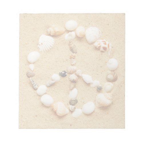 Tiny Seashell Peace Sign Notepad