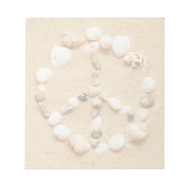 Tiny Seashell Peace Sign Notepad (Front)