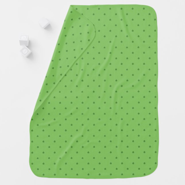 Tiny Shamrocks ♥ St Patrick's Day Swaddle Blanket (In Situ)