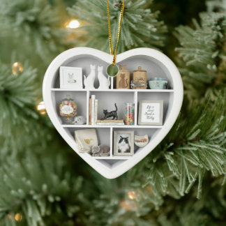 Tiny Shelves Cat Lover shelf 2D print Cats Ceramic Ornament