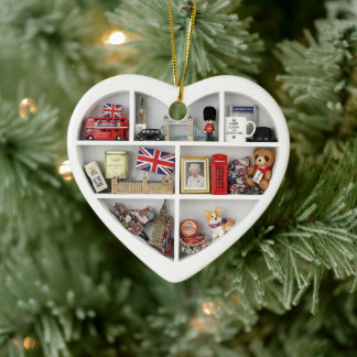 Tiny Shelves: I Love London 2D print British UK Ceramic Ornament
