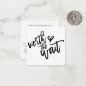 TINY SIZE Worth the Wait Wedding Save the Date Note Card (Front/Back In Situ)