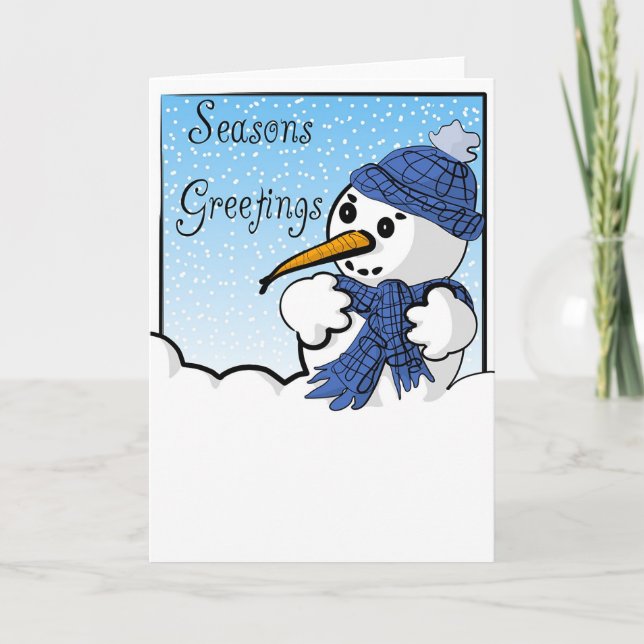 Tiny Snowman Holiday Card (Front)