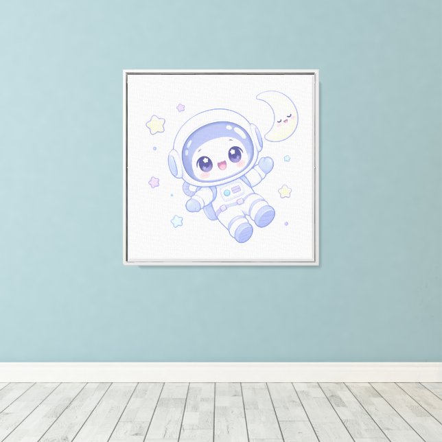 Tiny Space Explorer Canvas Print (Insitu(Wood Floor))