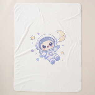 Tiny Space Explorer Sherpa Blanket