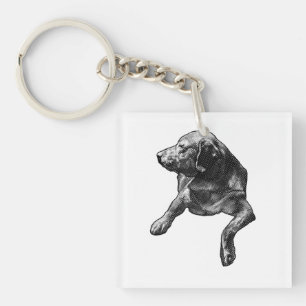 Tiny Speckle Charm, Labrador Keychain
