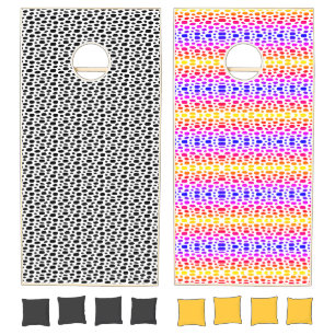 Tiny spots pattern cornhole set