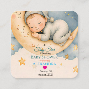 Tiny Star Is Arriving Baby Shower Collection Enclosure Card