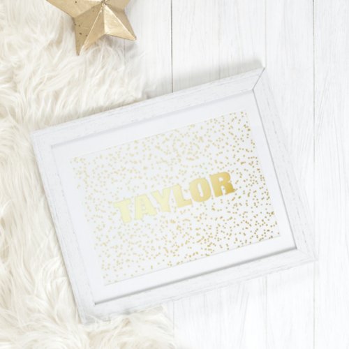 Tiny Stars Modern Bold EDITABLE TEXT GOLD Foil Prints