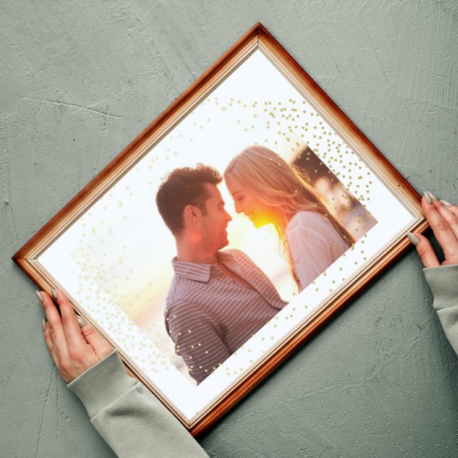 Tiny Stars Modern Custom Photo Gold Foil Prints (Creator Uploaded)