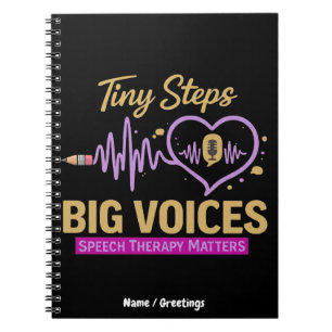 Tiny Steps Big Voices Speech Therapy Matters Notebook