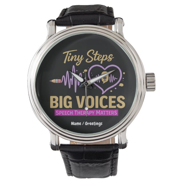 Tiny Steps Big Voices Speech Therapy Matters  Watch (Front)