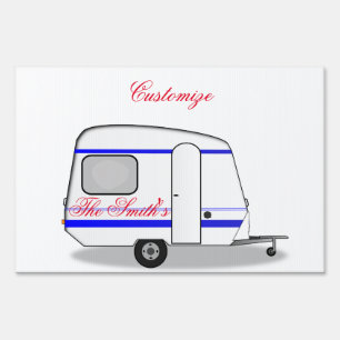 Tiny streamlined caravan Thunder_Cove any color Sign