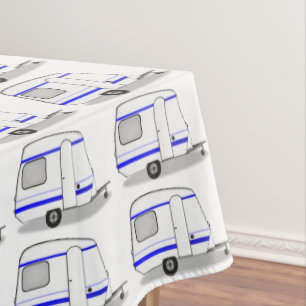 Tiny streamlined caravan Thunder_Cove any color Tablecloth