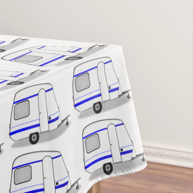 Tiny streamlined caravan Thunder_Cove any color Tablecloth (In Situ)