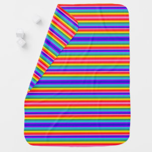 Tiny Stripes of Rainbow colors blanket
