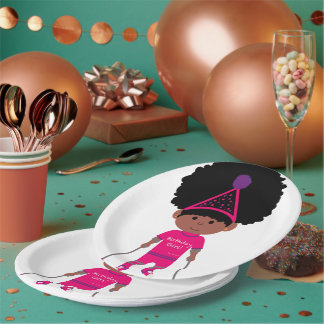 Tiny Tamara TT Pink Happy Birthday Collection Paper Plates