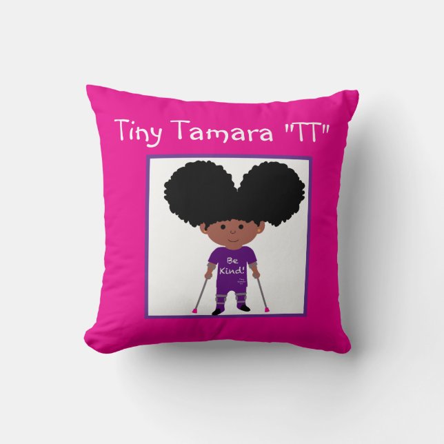 Tiny Tamara TT Throw Pillow 16" x 16" (Front)