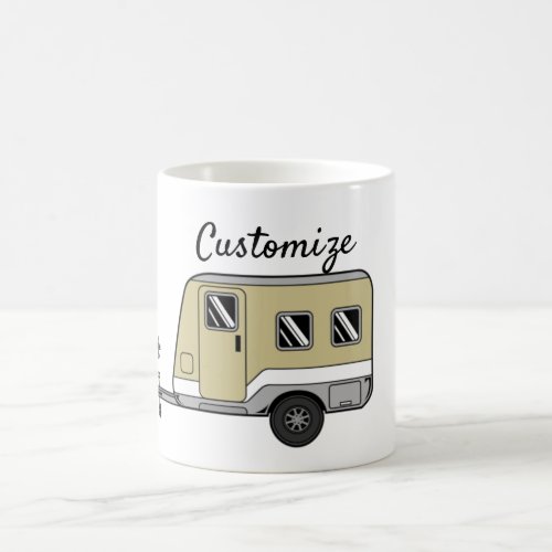Tiny Tan Caravan Camper Thunder_Cove Coffee Mug