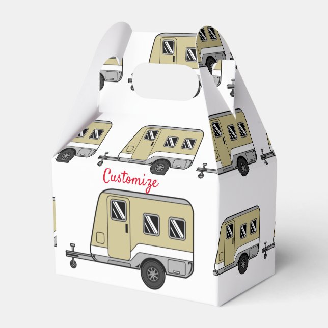 Tiny Tan Caravan Camper Thunder_Cove  Favor Boxes (Front Side)